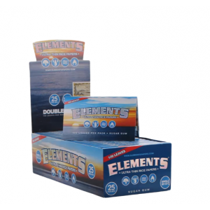 Elements Ultra Rice Single Wide Rolling Paper - Display Of 25 Pack